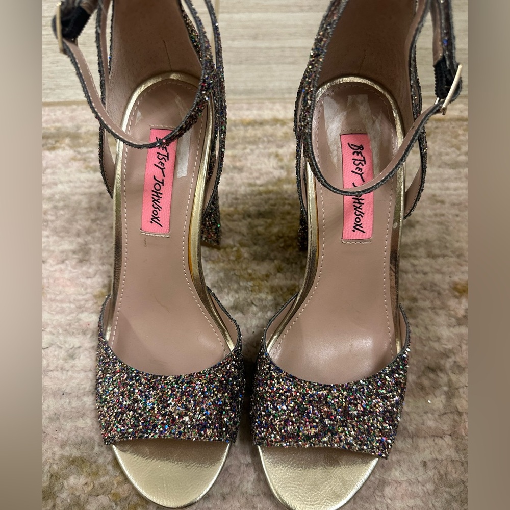 Betsey Johnson Sparkly Heels, Glitter Heels